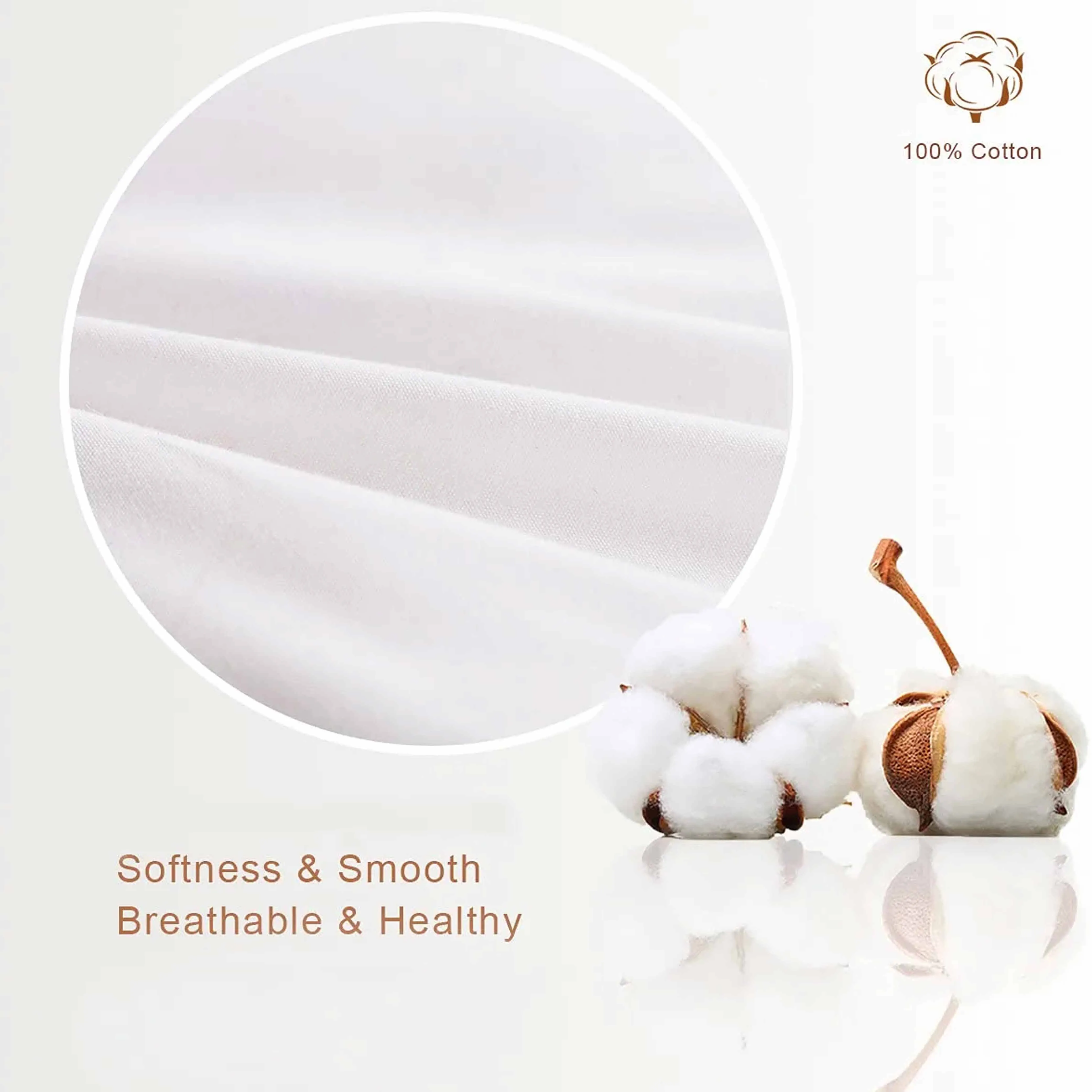 2 Pc Feather & Down Blend Bed Pillows 100% Cotton Cover Ultra Premium Queen Firm