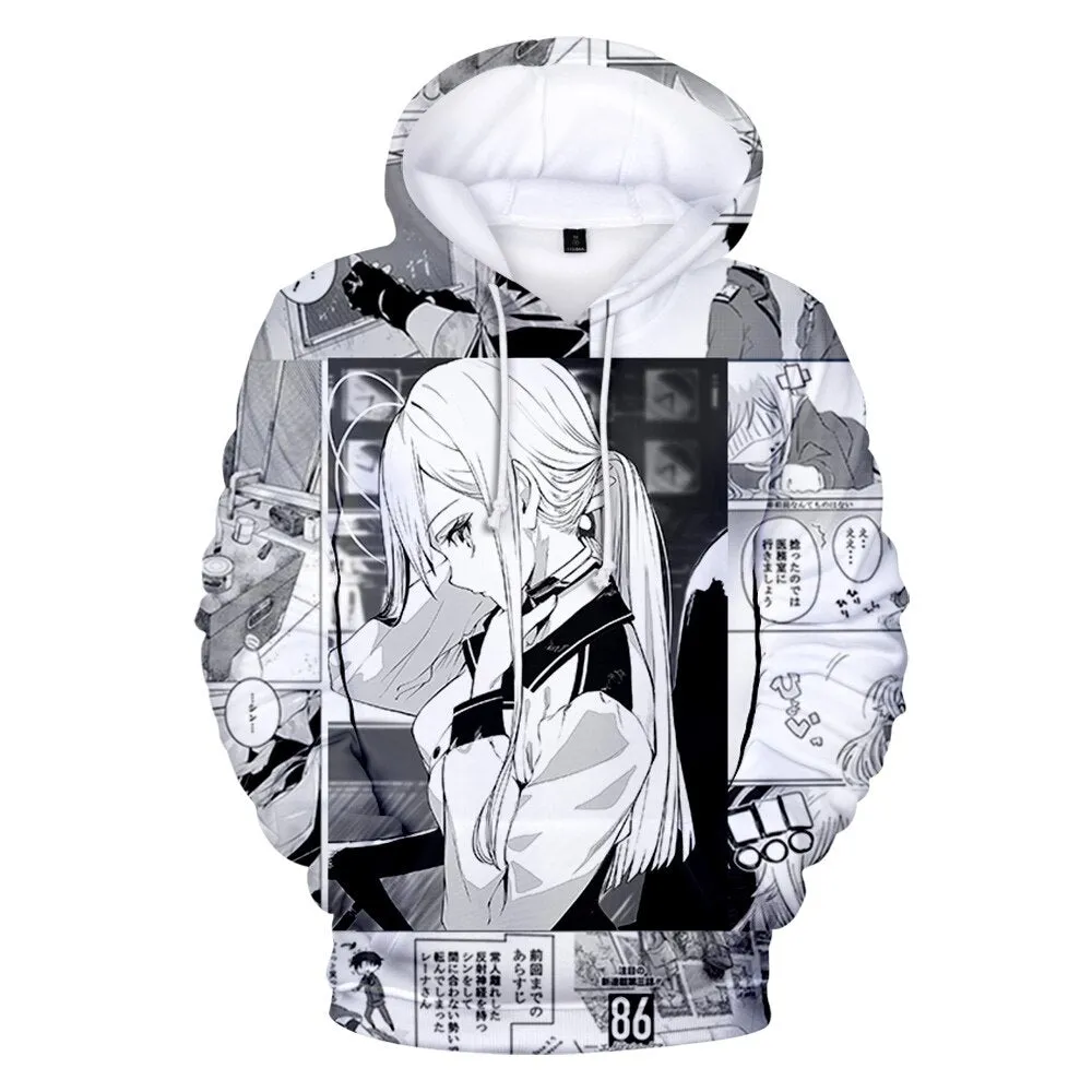86 -Eighty Six 3D Hoodies - Cartoon Hooded Sweatshirt Pullovers