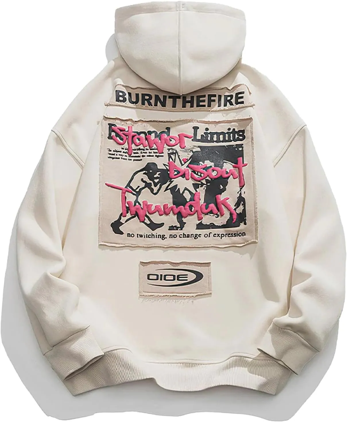 Aelfric Eden Graphic Hoodies for Men Letter Printed Hoodie Sweatshirt Oversized Streetwear Hooded Pullover