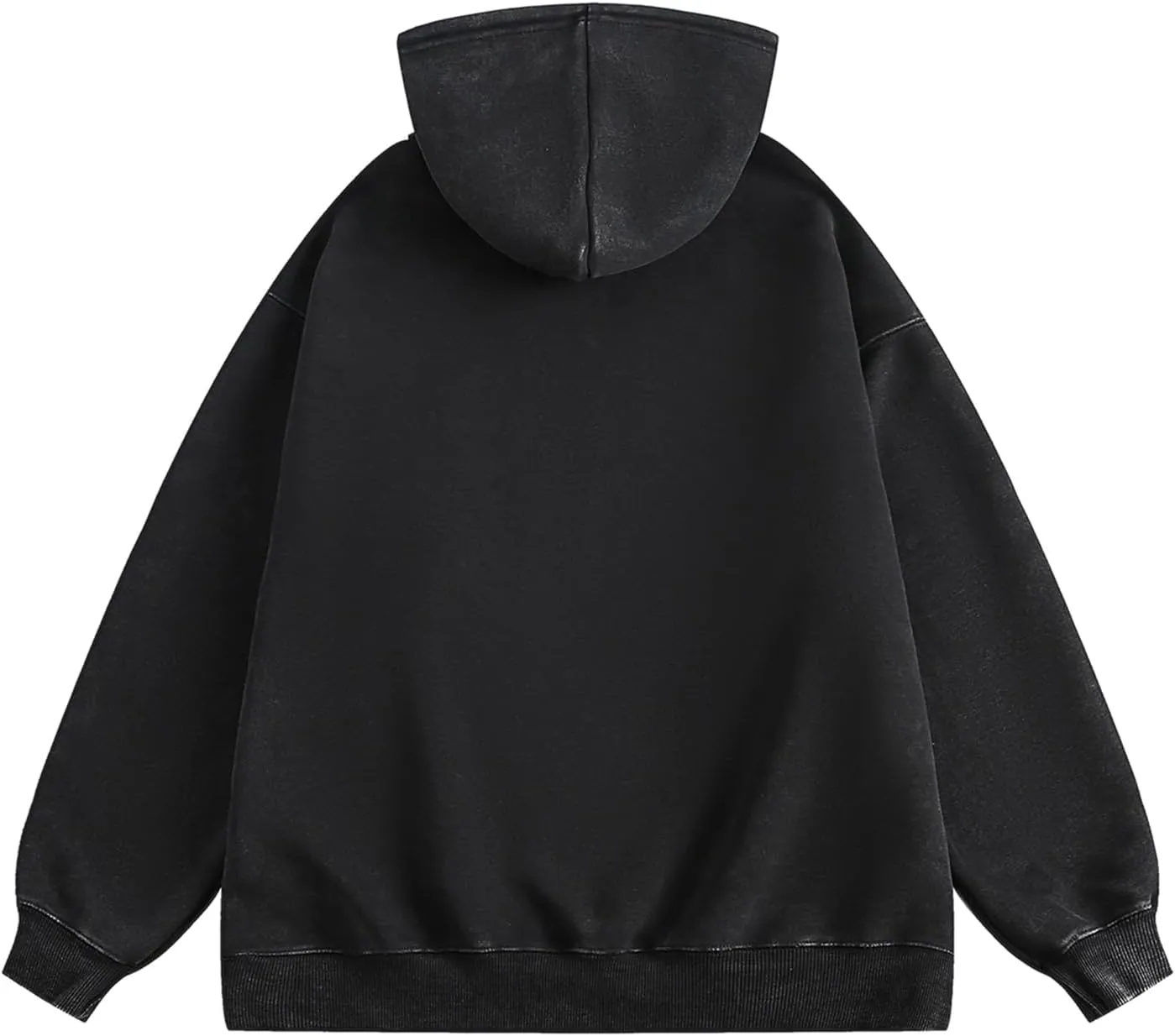 Aelfric Eden Washed Hoodie Oversized Vintage Hoodies Unisex Streetwear Solid Hooded Sweatshirt with Pocket