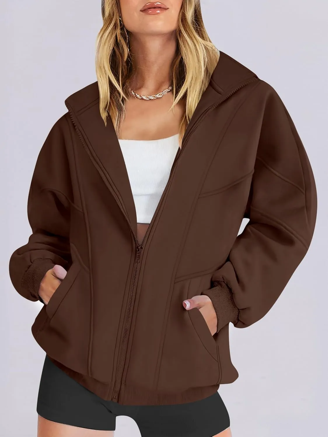 ANRABESS Women's Oversized Full Zip Up Sweatshirts Jacket 2025 Fall Fleece Long Sleeve Hoodies Outfit