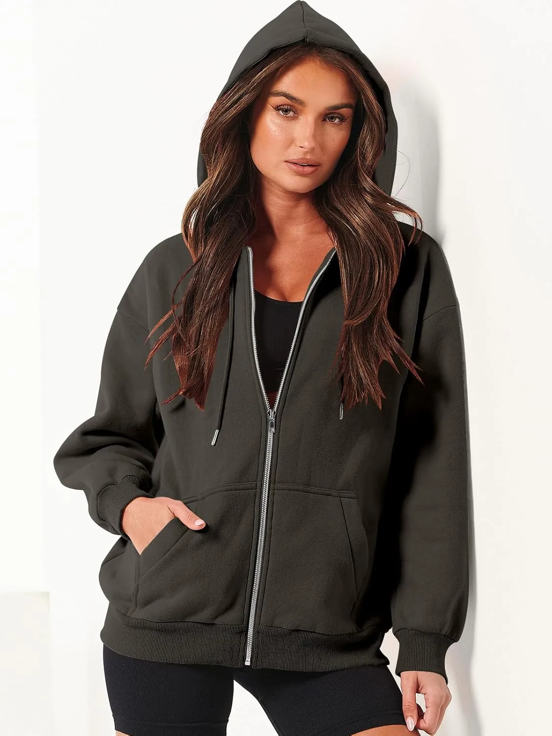 ANRABESS Womens Zip Up Hoodies Long Sleeve Oversized Sweatshirts Fleece Y2K Jacket Pockets 2025 Fall Outfits Fashion Clothes
