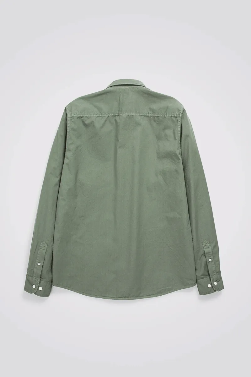 Anton Light Twill Shirt - Dried Sage Green