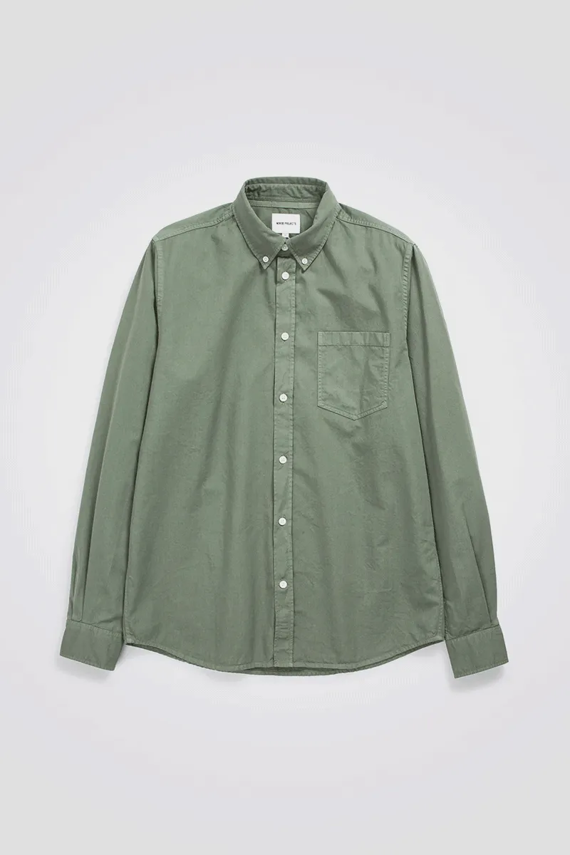 Anton Light Twill Shirt - Dried Sage Green
