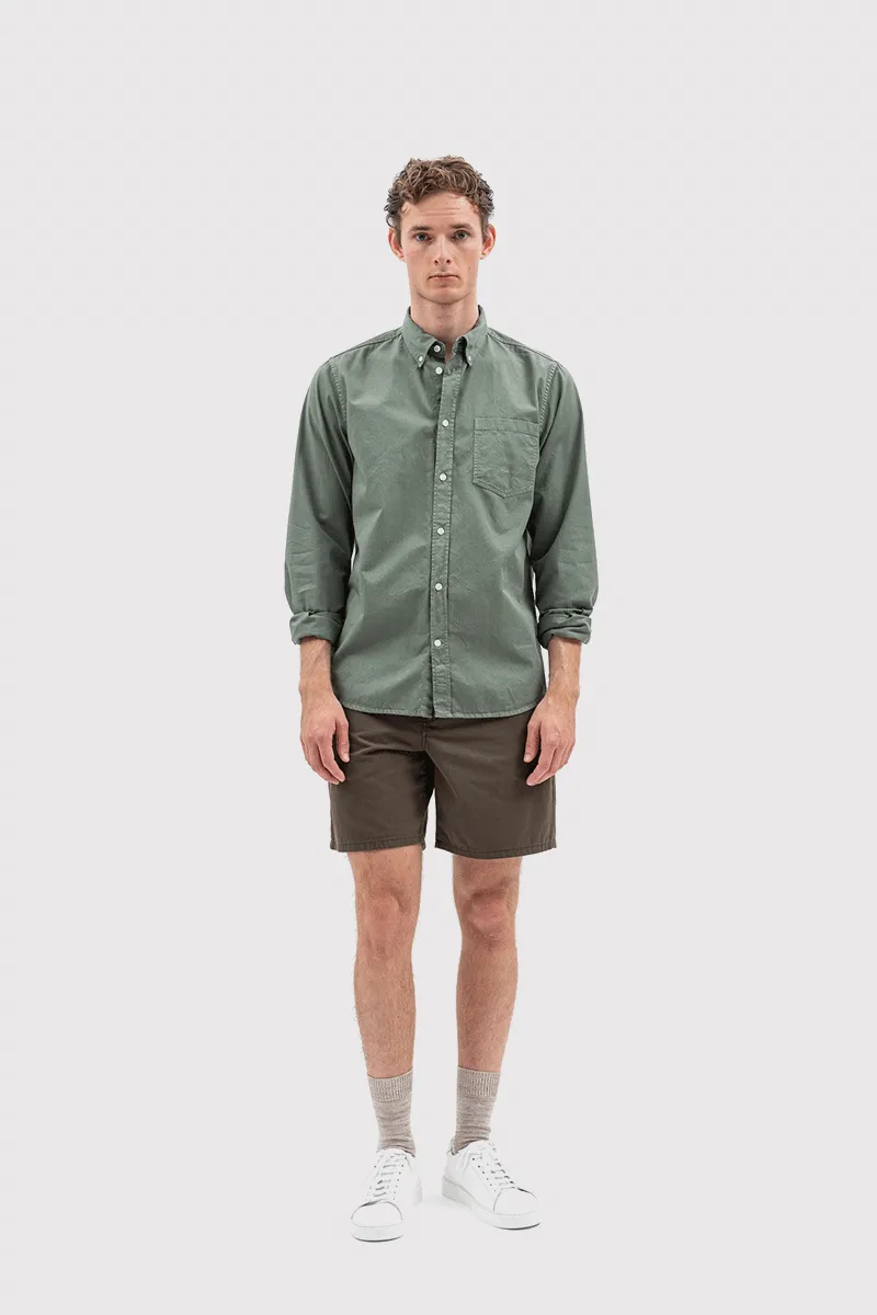 Anton Light Twill Shirt - Dried Sage Green