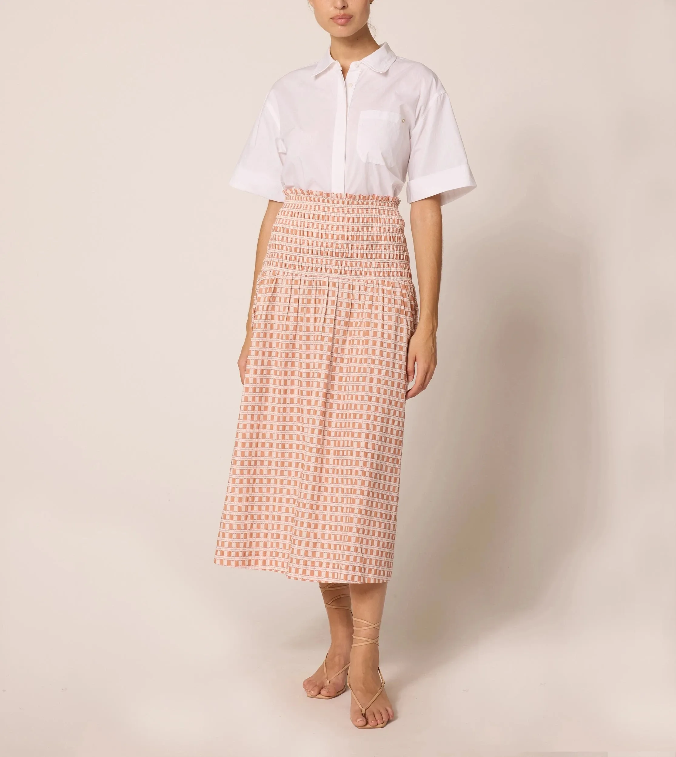 Azita Midi Skirt | Bellini Plaid