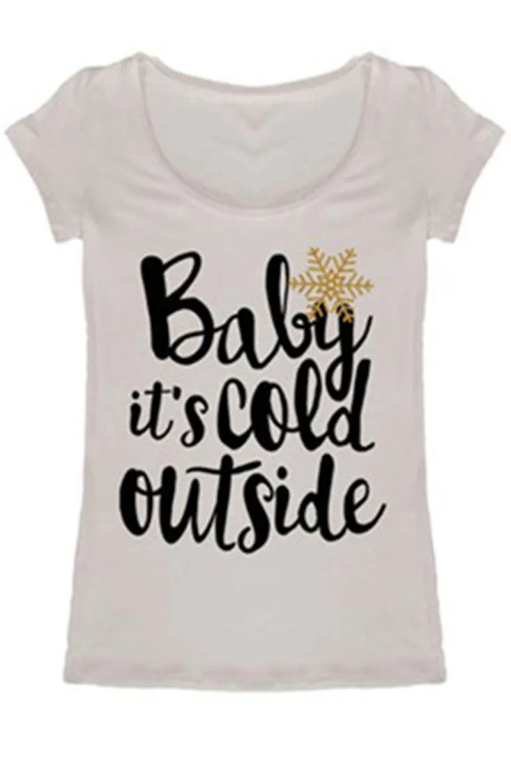 Baby It's Cold Outside Christmas Holiday Graphic T-Shirt