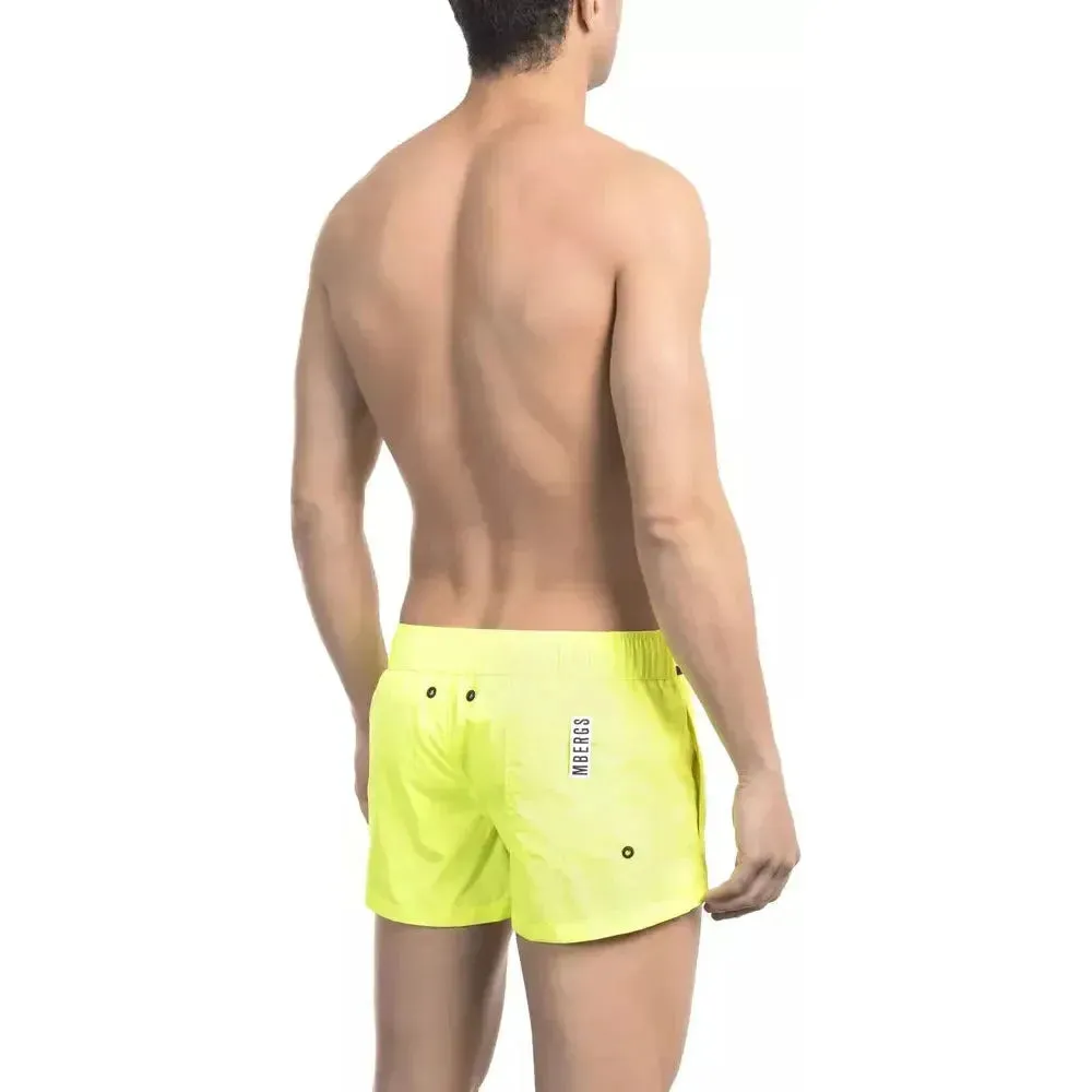 Bikkembergs Yellow Polyamide Men Swim Shorts
