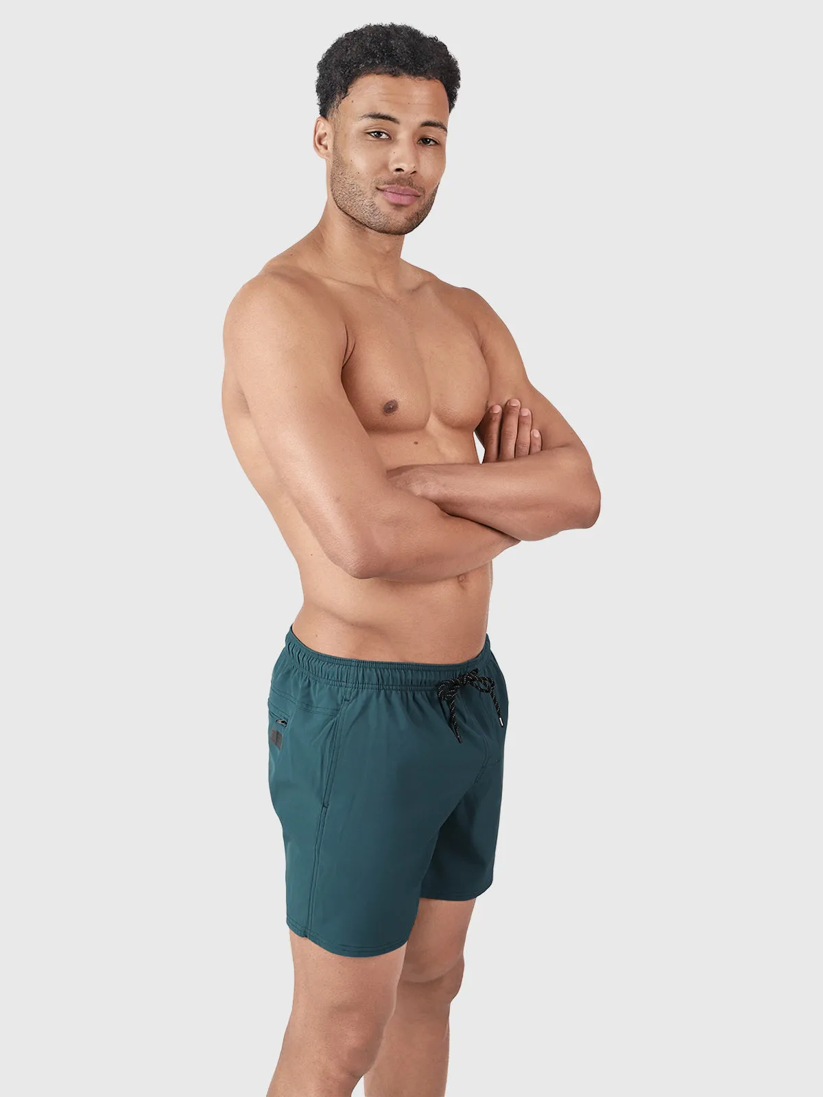 Bru-conic Men Swim Shorts | Dark Green