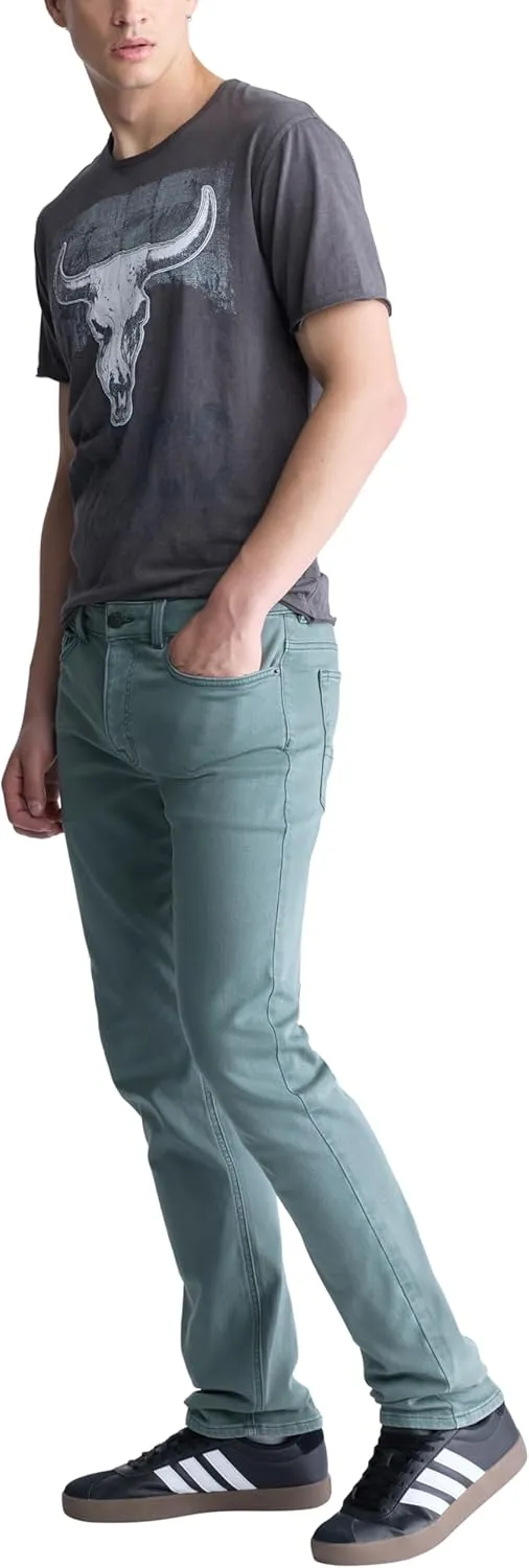 Buffalo David Bitton Men's Non-Denim Straight Leg Six French Terry Pants with Cotton Blend Stretch