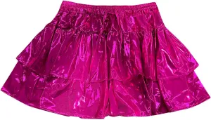 cooki Sequin Skirt for Women, Women Sparkly Metallic Flared Pleated Short Skirt Sexy Y2k Ruffle Tiered Mini Skater Skirt
