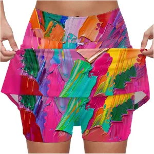 cooki Skorts for Women with Pockets High Waist Tummy Control Women's Lightweight Yoga Skirts Summer Casual Workout Shorts