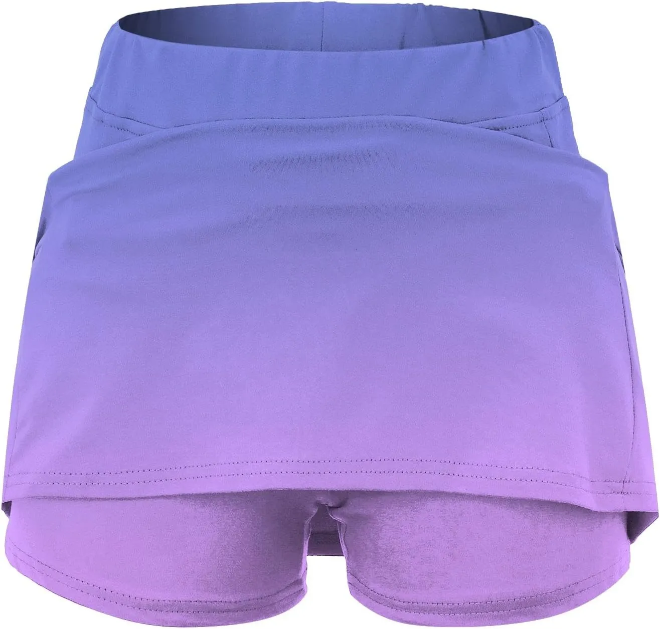 cooki Tennis Skirts for Women Summer Casual High Waisted Athletic Skort Lightweight Stretchy Workout Gradient Color Skirt