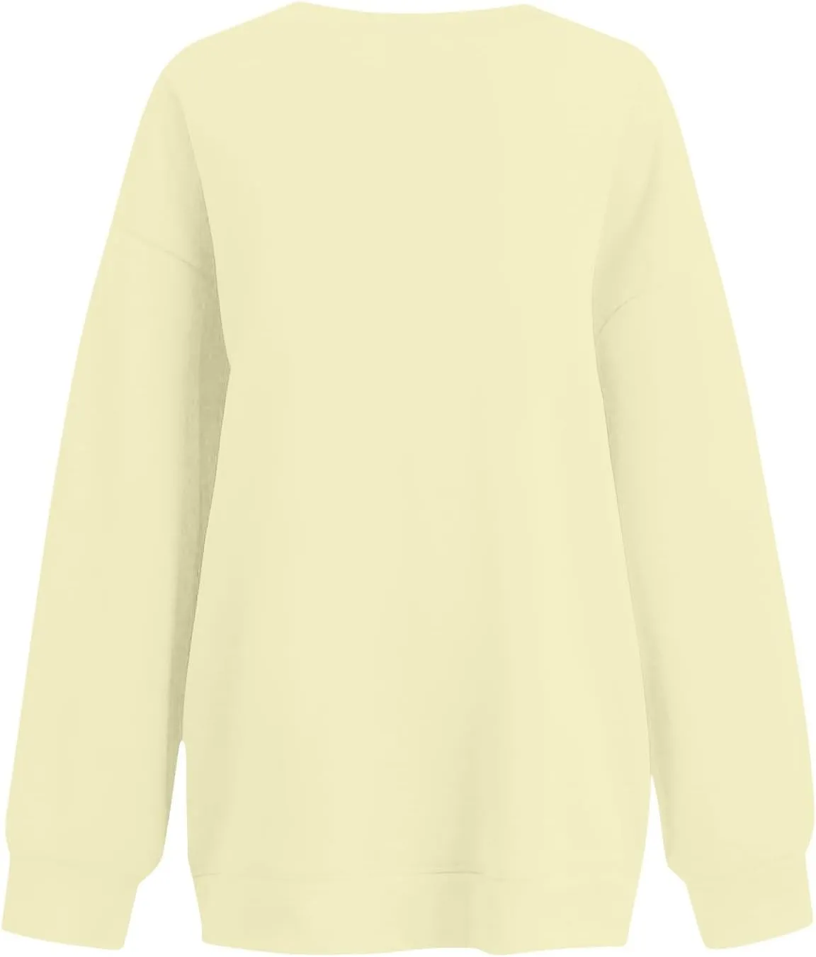Crewneck Sweatshirts Women Preppy Fleece Plain Oversized Hoodie Trendy Aesthetic Hoodies Winter Crew Neck Sweatshirt
