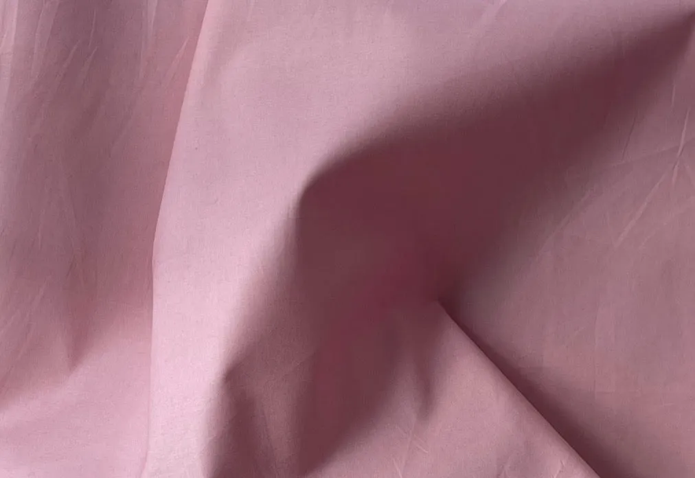 Crisp & Smooth Dusted Deep Pink Cotton Poplin (Made in Italy)