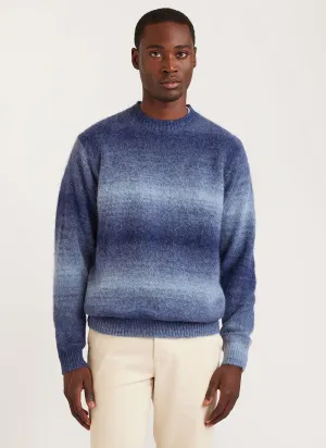 Deku Gradient Crew Neck Jumper | Mohair | Navy