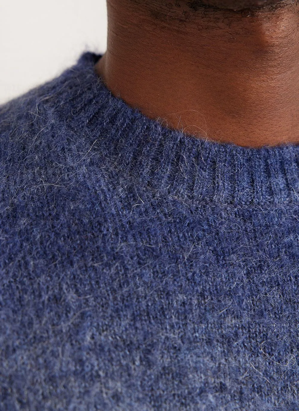 Deku Gradient Crew Neck Jumper | Mohair | Navy