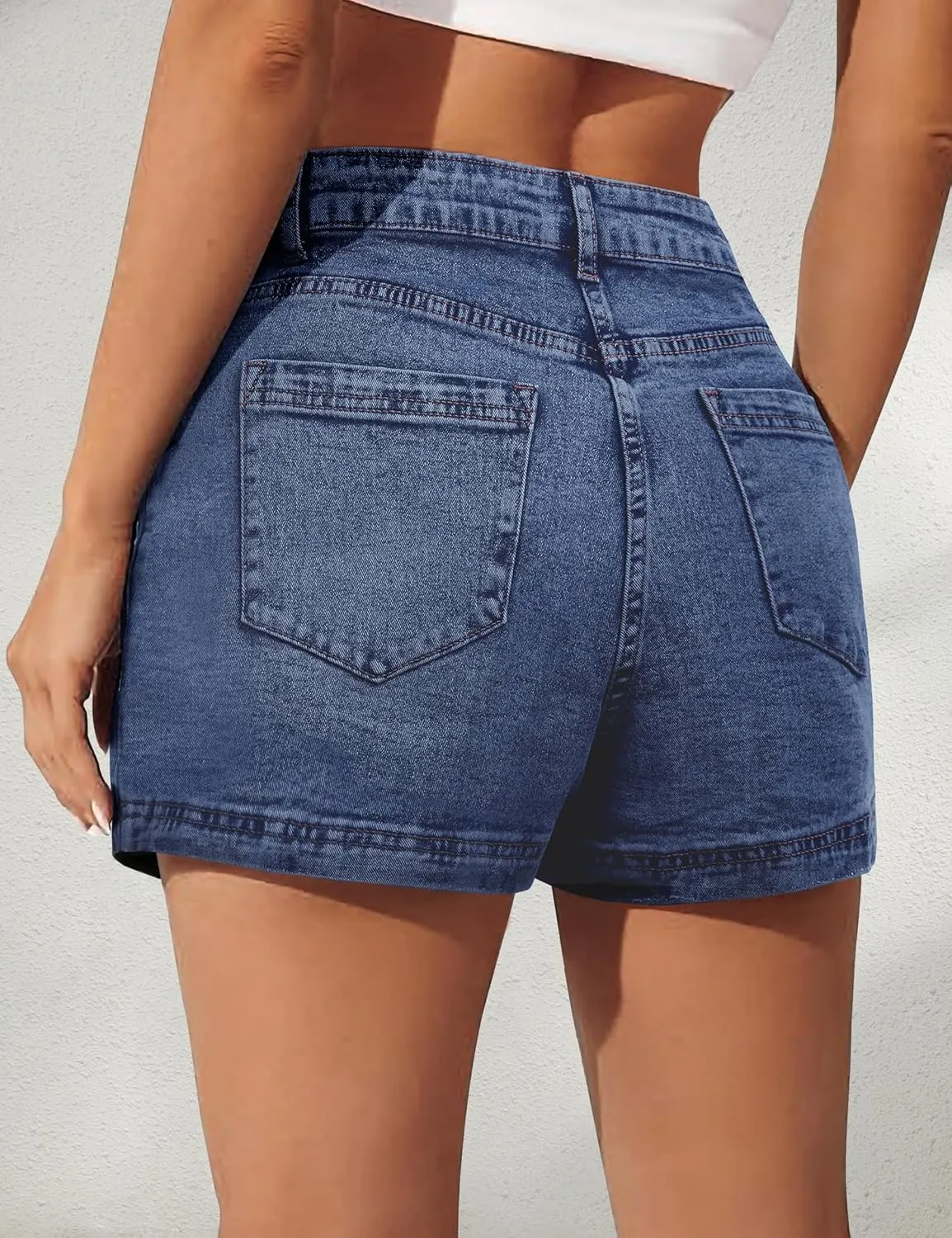 Denim Skort Women High Waist Mini Jean Skirt for Women Stretch Casual Mini Jean Skort