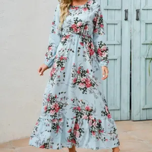 Elegant Floral Print Dress