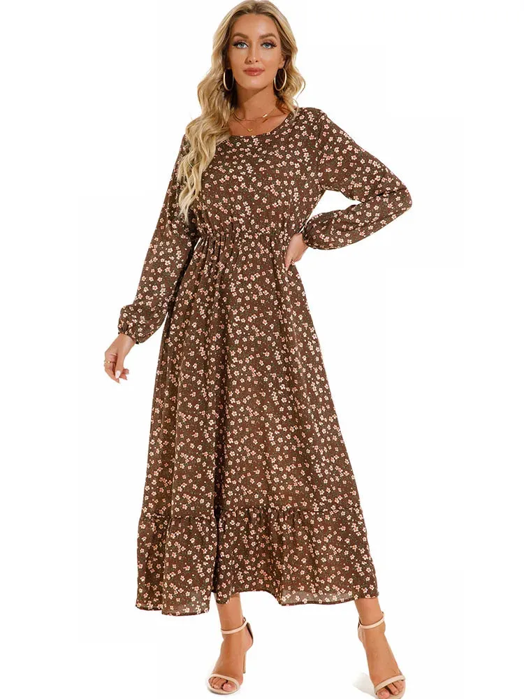 Elegant Floral Print Dress