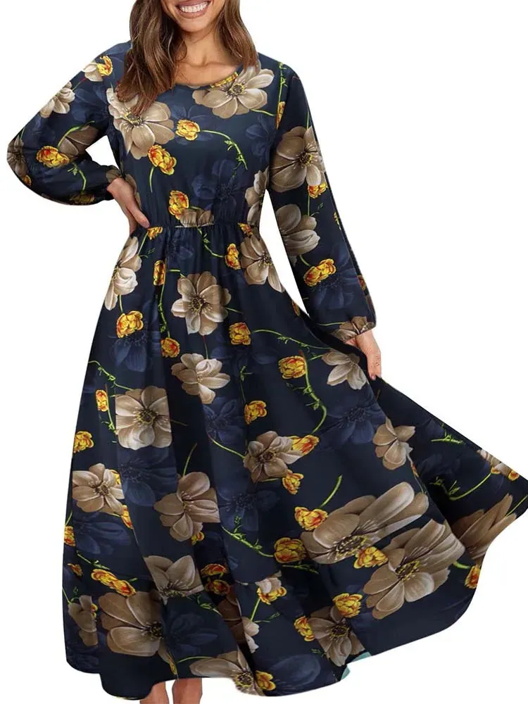 Elegant Floral Print Dress