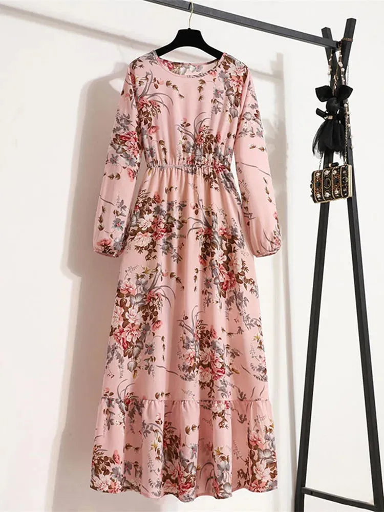 Elegant Floral Print Dress