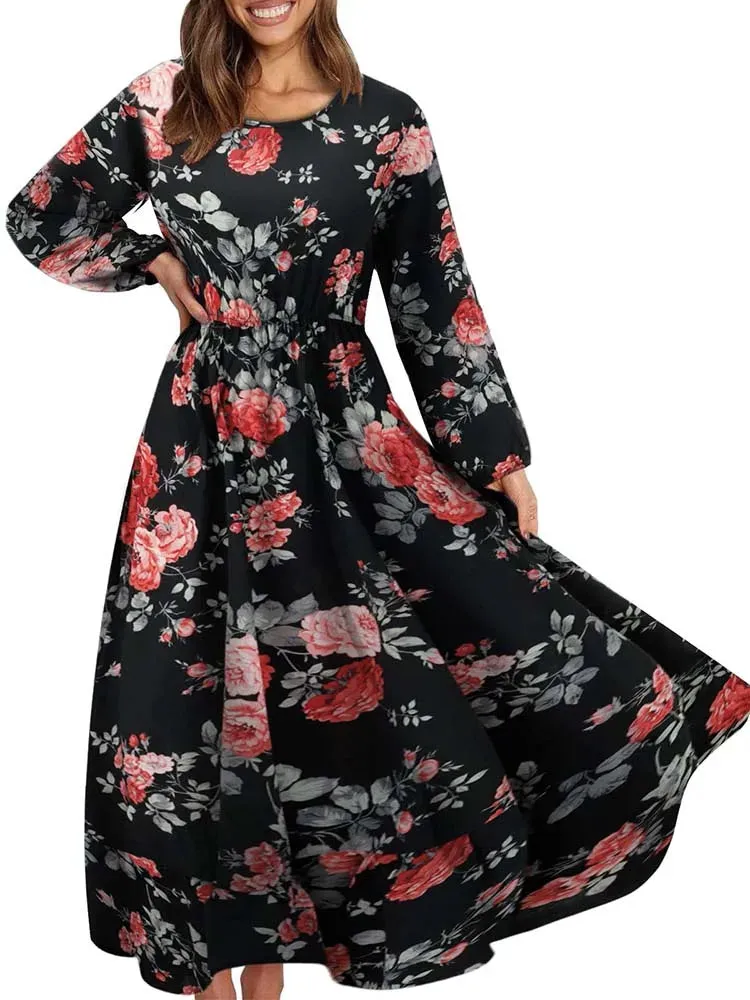 Elegant Floral Print Dress