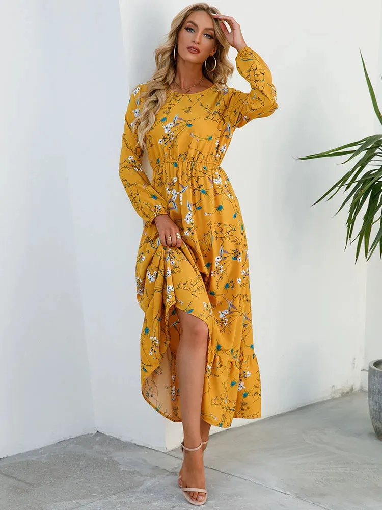 Elegant Floral Print Dress