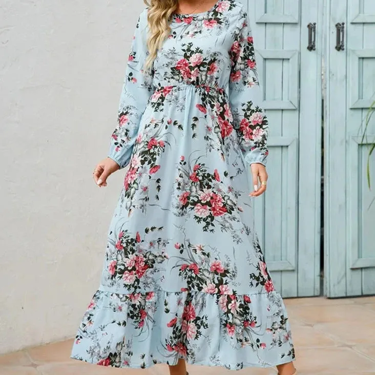 Elegant Floral Print Dress