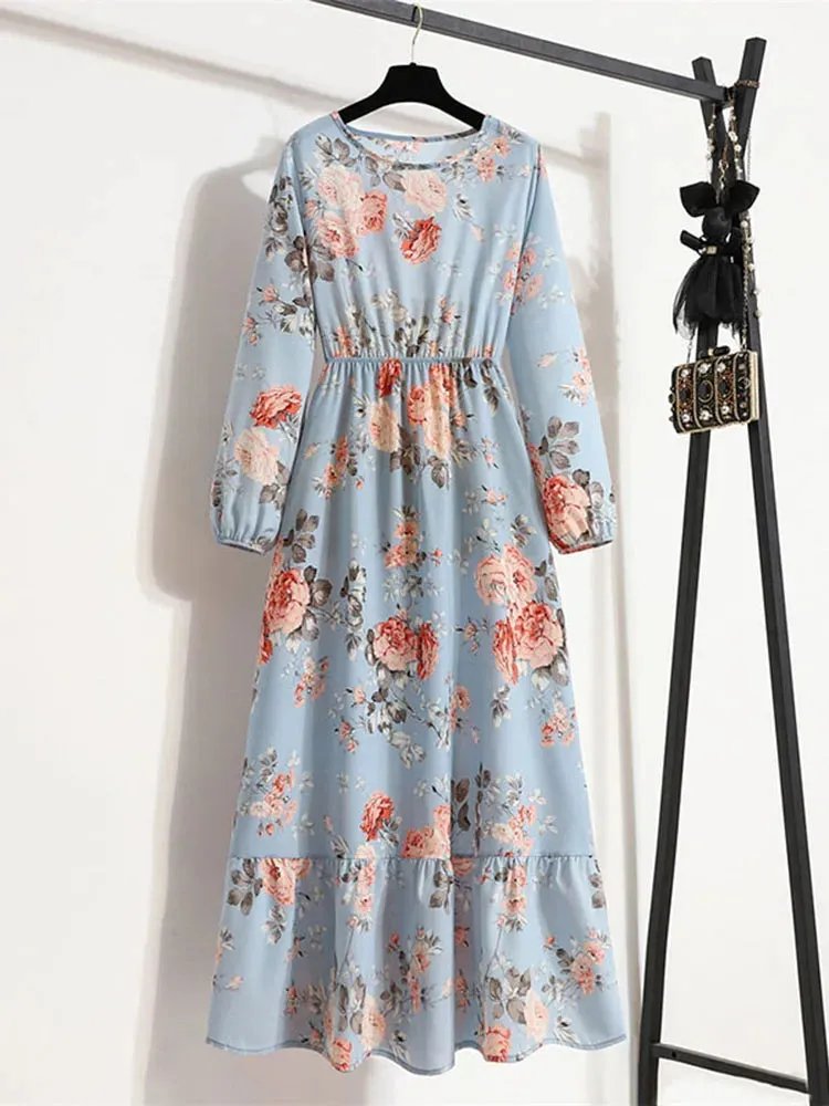 Elegant Floral Print Dress