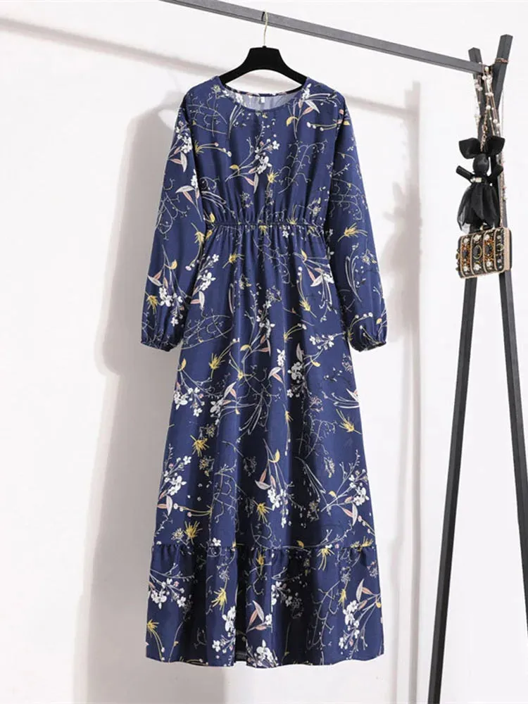 Elegant Floral Print Dress