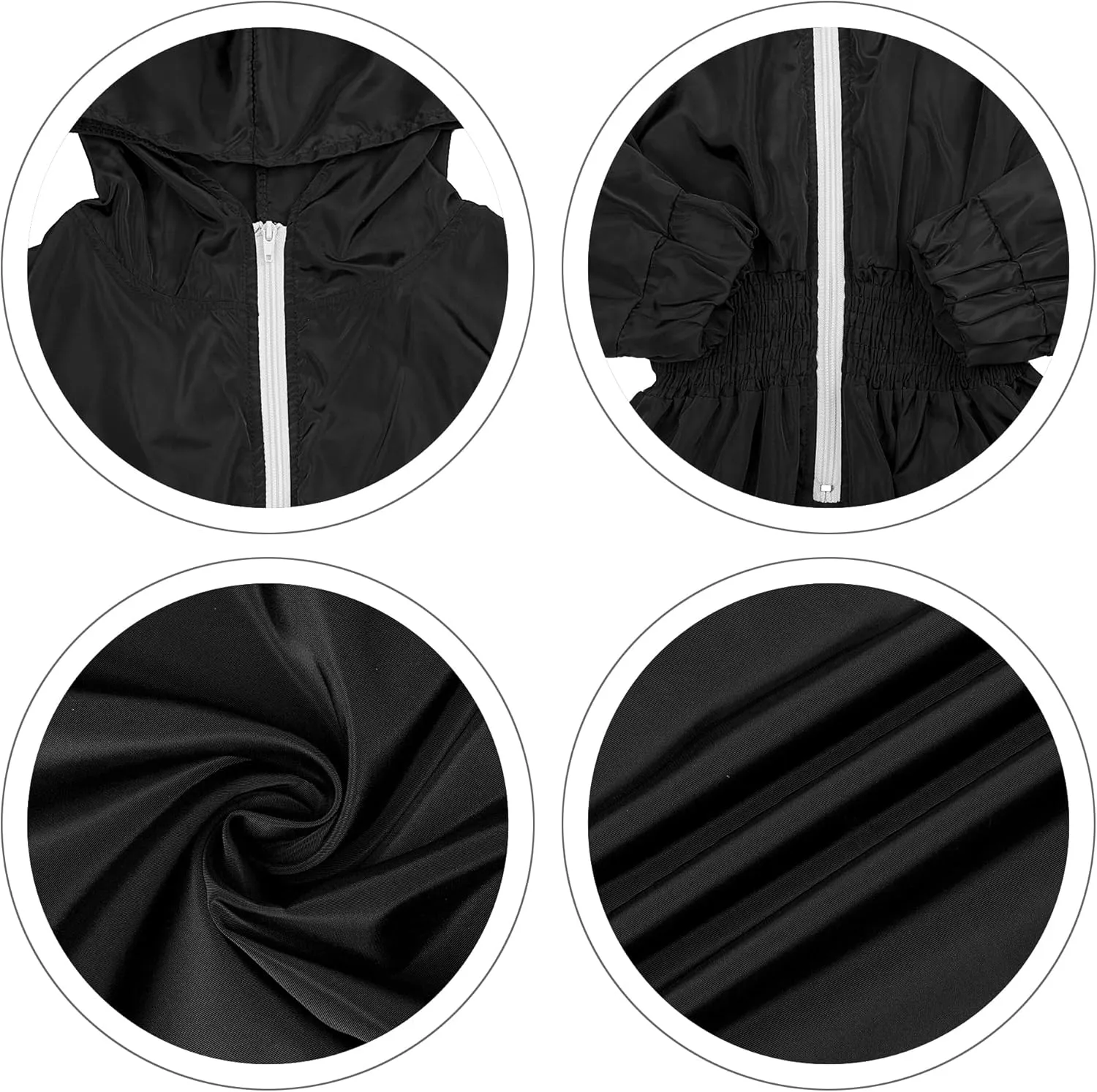 EOSIEDUR Women's Pullover Hoodies Jumpsuit Zipper Jacket Windbreaker Elastic Waistband Pants One Piece Outfits Tracksuit Set