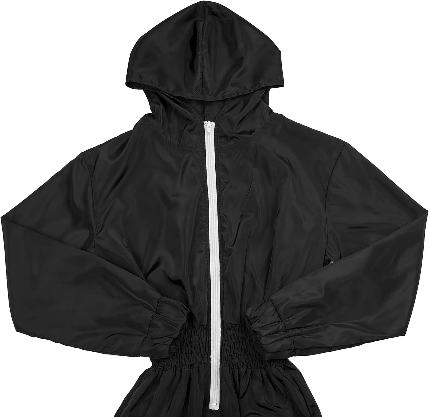 EOSIEDUR Women's Pullover Hoodies Jumpsuit Zipper Jacket Windbreaker Elastic Waistband Pants One Piece Outfits Tracksuit Set