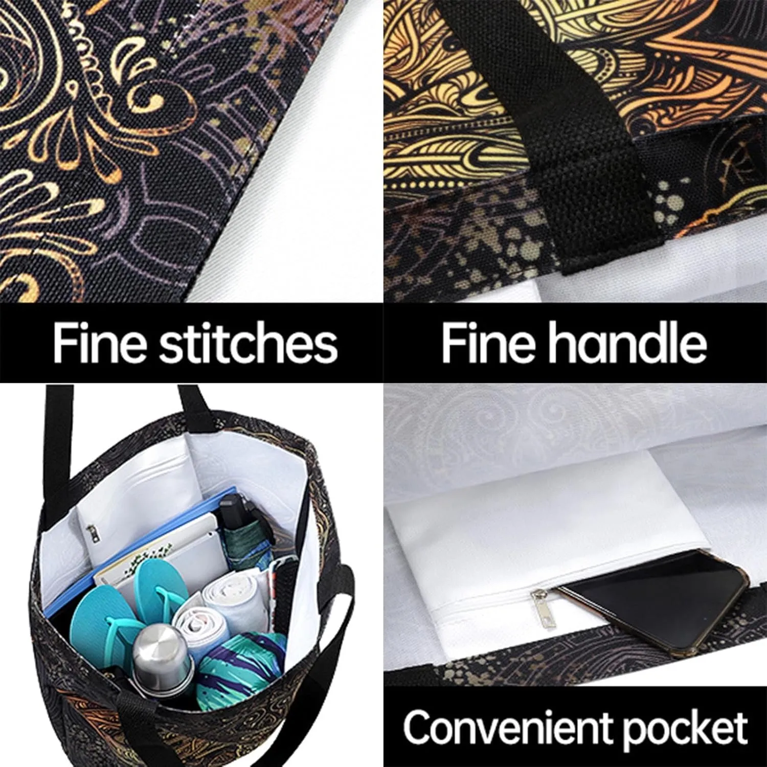 Extra Large Shoulder Grocery Tote Bag, Beautiful African Native Woman Canvas Durable Daily Handle Bag Reusable for Gym Weekender Picnic Yoga Beach Travel Kitchen Market Shopping
