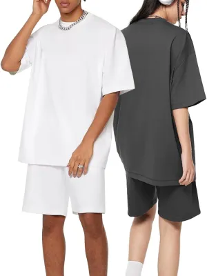 FAIABLE Mens T-Shirts Oversized Tshirts Shirts Heavyweight Basic Plain Tees Cotton Short Sleeve Tee Shirt for Men Unisex