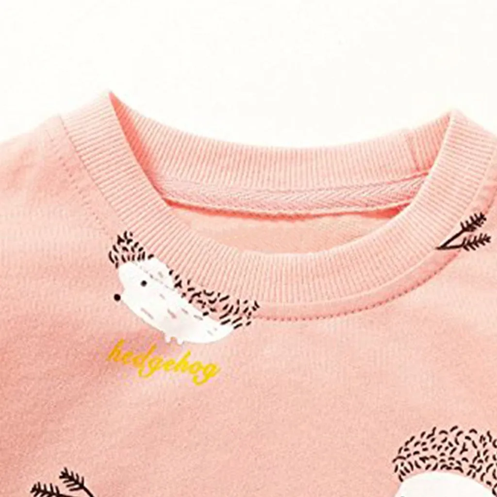 Fashionable Leisure Cotton Pullover With Cartoon Fox/Butterfly Print For Boys/Girls