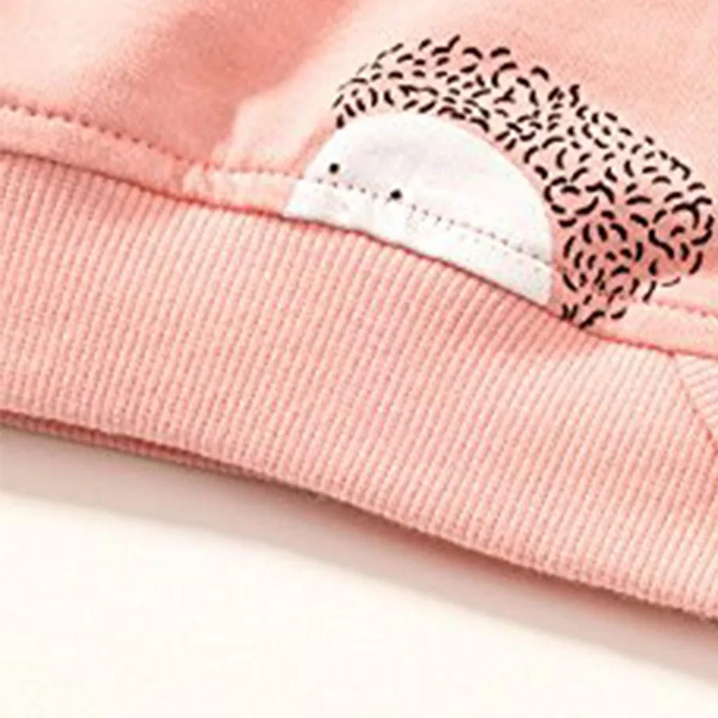 Fashionable Leisure Cotton Pullover With Cartoon Fox/Butterfly Print For Boys/Girls