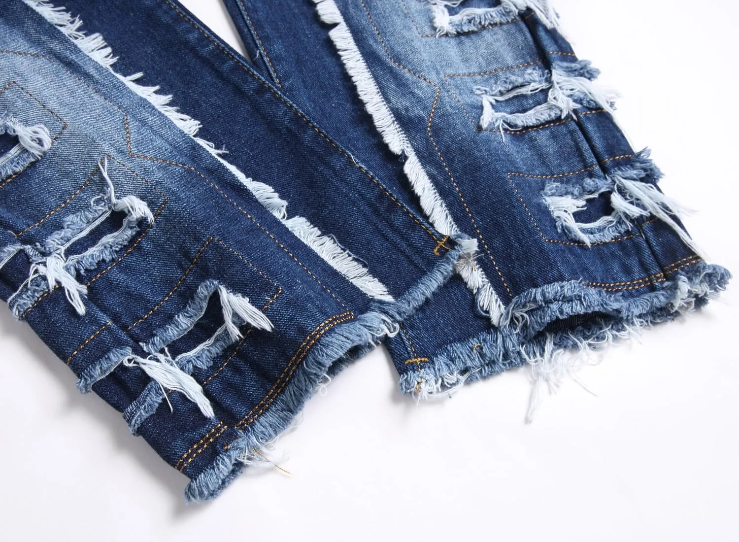 FREDD MARSHALL Boy's Skinny Fit Ripped Destroyed Distressed Fashion Kids Denim Jeans Pants