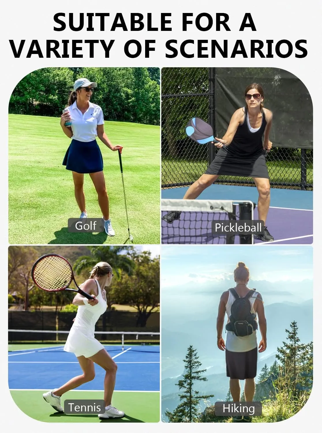 Fulbelle Tennis Skirts for Women with 3 Pockets Drawstring Waist Athletic Running Golf Skorts