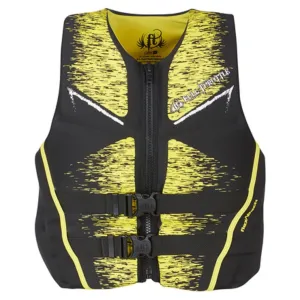 Full Throttle Mens Life Jacket Rapid-Dry Flex-Back-Yellow-L