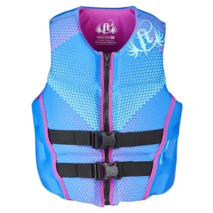 Full Throttle Womens Life Jacket Rapid-Dry Flex-Back-Blue-M