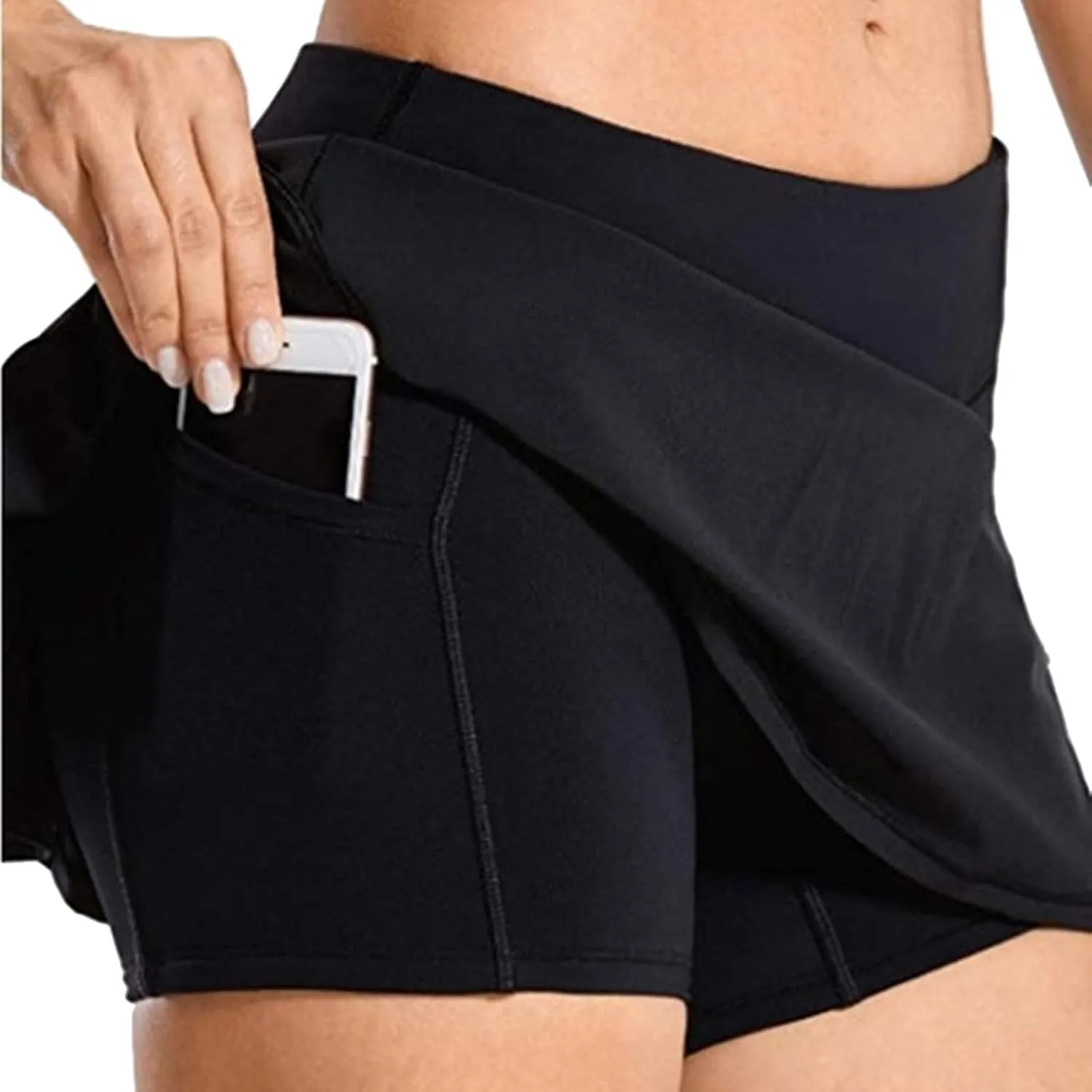 FZVYD Women's Pleated Tennis Skirts with Pockets High Waisted Golf Skorts Running Skirt Athletic Short Skort for Workout