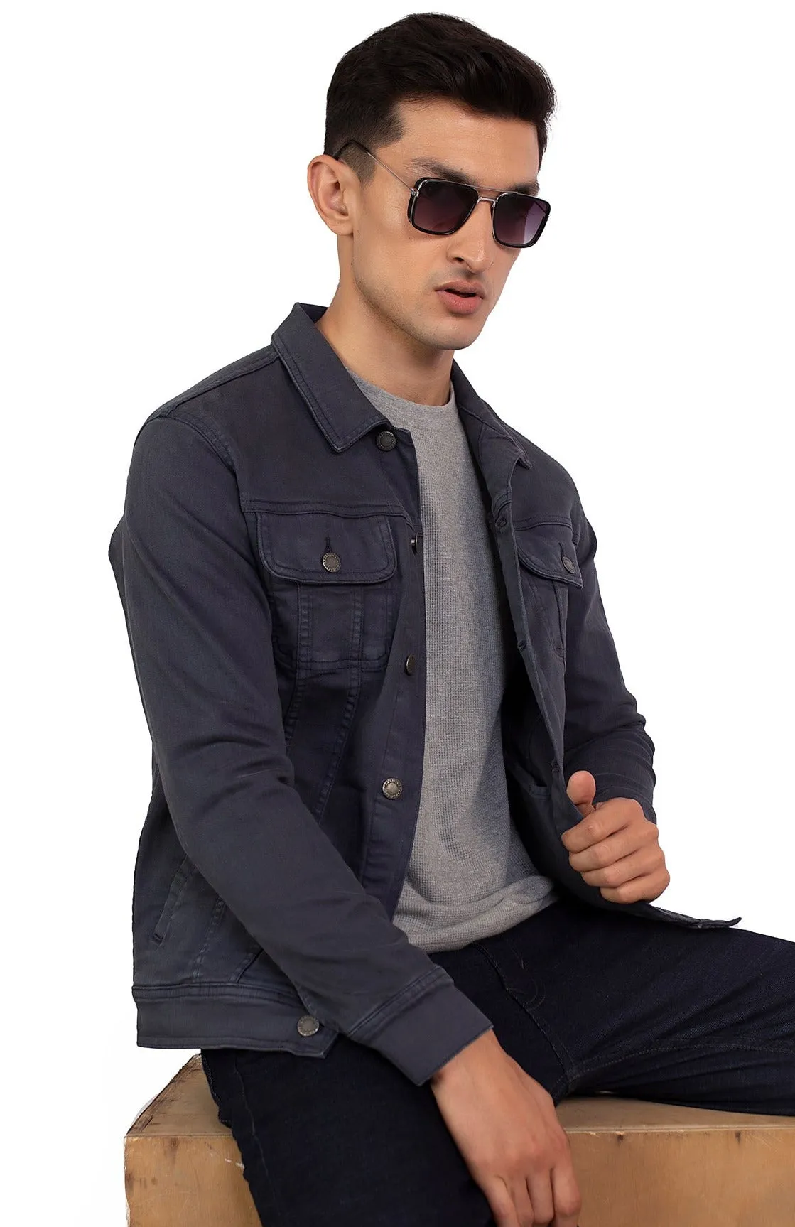 Garment Dyed Denim Jacket