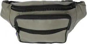 Genuine Leather Waist Pouch Fanny Pack Travel Purse Men Women (Green)