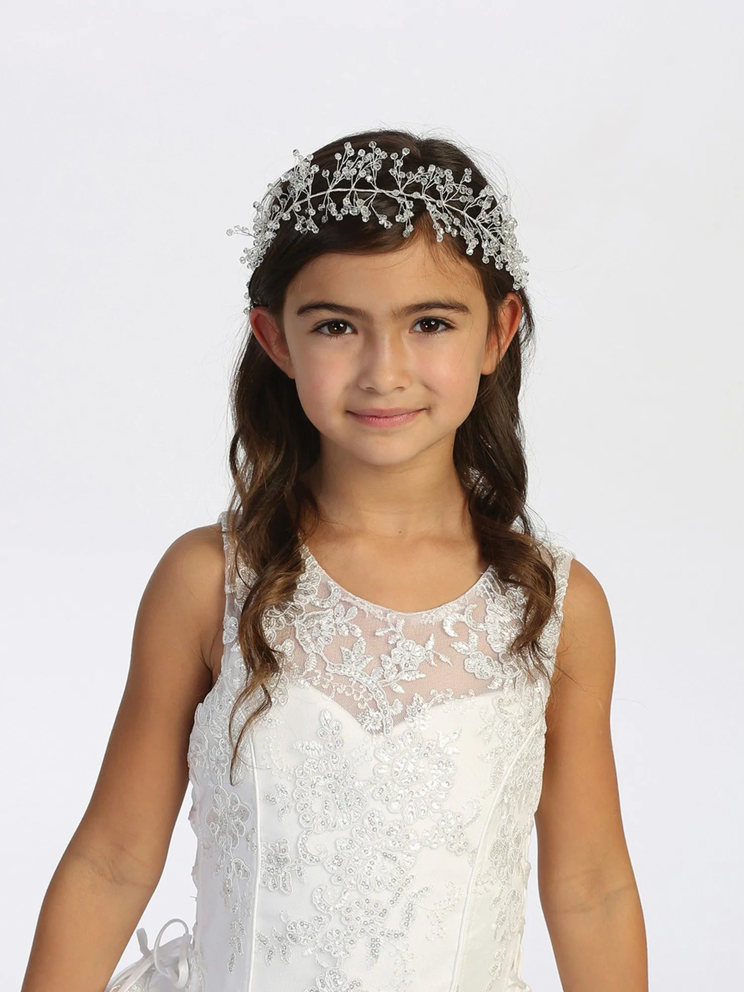 Girls Multi Color Wire Beaded Headpiece