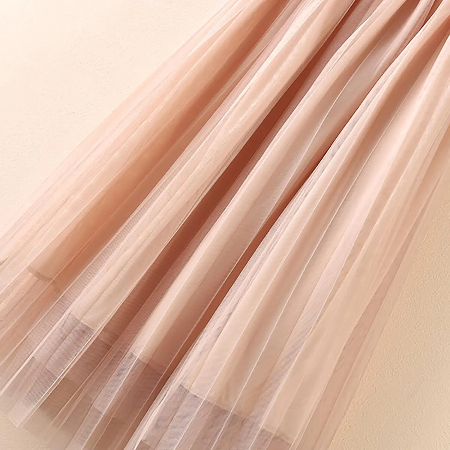 Girls Pleated Elastic High Waist A-Line Boho Swing Maxi Long Skirt Soft Solid Color Seersucker Princess Tutu Skirts