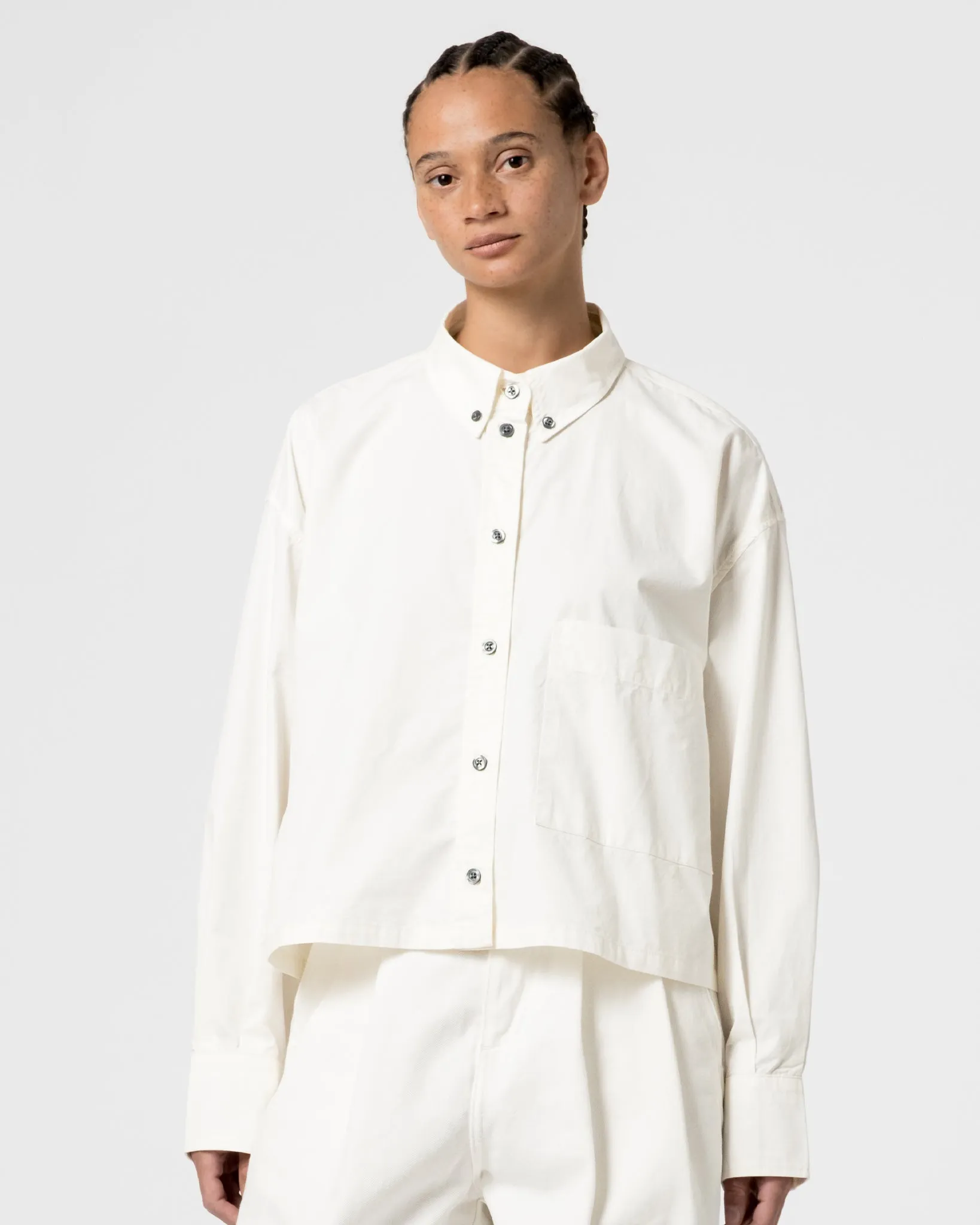 G.o.D Cubic Shirt Poplin Milk