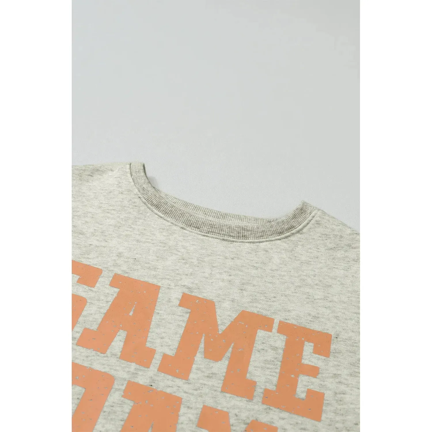 Grapefruit Orange Game Day Graphic Rugby Football Season Sweatshirt