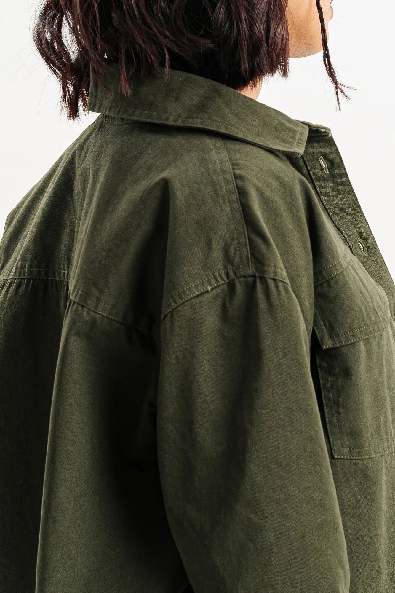 Green Twill Solid Shirt