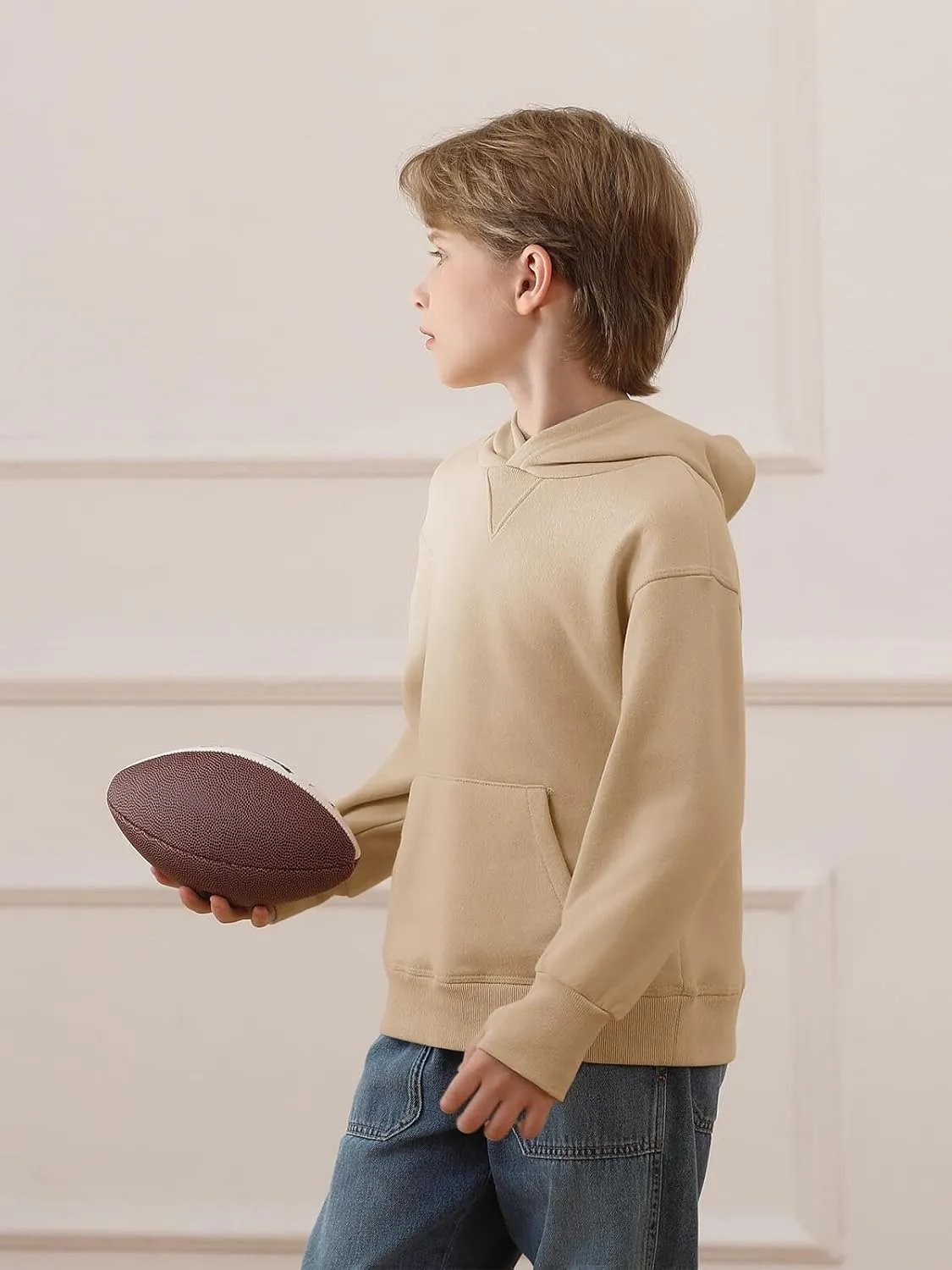 Haloumoning Boys' Fleece Hooded Sweatshirt Kids Long Sleeve Pullover Hoodies with Pocket 4-14Y